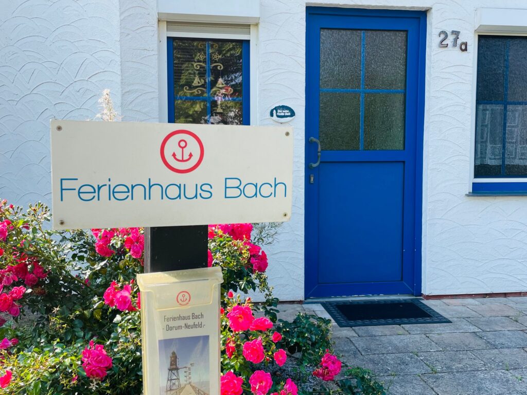 Hauseingang Ferienhaus Bach Dorum-Neufeld Achtkanthus